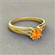 3 - Flora 6.50 mm Round Citrine Solitaire Engagement Ring 