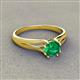 3 - Flora 6.00 mm Round Emerald Solitaire Engagement Ring 