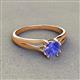 3 - Flora 6.50 mm Round Tanzanite Solitaire Engagement Ring 