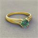 3 - Flora 6.50 mm Round Lab Created Alexandrite Solitaire Engagement Ring 