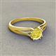 3 - Flora 6.00 mm Round Yellow Diamond Solitaire Engagement Ring 