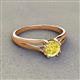 3 - Flora 6.00 mm Round Yellow Diamond Solitaire Engagement Ring 