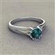 3 - Flora 6.50 mm Round London Blue Topaz Solitaire Engagement Ring 