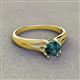 3 - Flora 6.50 mm Round London Blue Topaz Solitaire Engagement Ring 