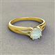3 - Flora 6.00 mm Round Opal Solitaire Engagement Ring 