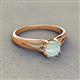 3 - Flora 6.00 mm Round Opal Solitaire Engagement Ring 