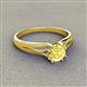 3 - Flora 6.00 mm Round Lab Created Yellow Sapphire Solitaire Engagement Ring 