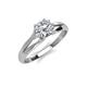 4 - Flora 6.50 mm Round Forever One Moissanite Solitaire Engagement Ring 