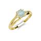 4 - Flora 6.00 mm Round Opal Solitaire Engagement Ring 