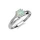 4 - Flora 6.00 mm Round Opal Solitaire Engagement Ring 