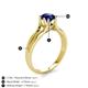 5 - Flora 6.00 mm Round Blue Sapphire Solitaire Engagement Ring 