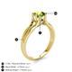 5 - Flora 6.50 mm Round Peridot Solitaire Engagement Ring 