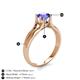 5 - Flora 6.50 mm Round Tanzanite Solitaire Engagement Ring 