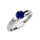 4 - Kelila 6.00 mm Round Blue Sapphire Solitaire Engagement Ring 
