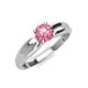 4 - Kelila 6.50 mm Round Pink Tourmaline Solitaire Engagement Ring 