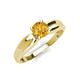 4 - Kelila 6.50 mm Round Citrine Solitaire Engagement Ring 