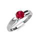 4 - Kelila 6.00 mm Round Ruby Solitaire Engagement Ring 