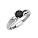 4 - Kelila 6.00 mm Round Black Diamond Solitaire Engagement Ring 