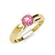 4 - Kelila 6.50 mm Round Pink Tourmaline Solitaire Engagement Ring 