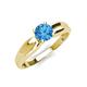 4 - Kelila 6.50 mm Round Blue Topaz Solitaire Engagement Ring 