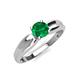 4 - Kelila 6.00 mm Round Emerald Solitaire Engagement Ring 