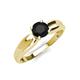 4 - Kelila 6.00 mm Round Black Diamond Solitaire Engagement Ring 