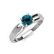 4 - Kelila 6.00 mm Round Blue Diamond Solitaire Engagement Ring 