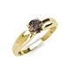 4 - Kelila 6.50 mm Round Smoky Quartz Solitaire Engagement Ring 