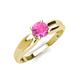 4 - Kelila 6.00 mm Round Lab Created Pink Sapphire Solitaire Engagement Ring 