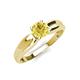 4 - Kelila 6.00 mm Round Lab Created Yellow Sapphire Solitaire Engagement Ring 