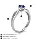5 - Kelila 6.00 mm Round Blue Sapphire Solitaire Engagement Ring 