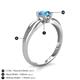 5 - Kelila 6.50 mm Round Blue Topaz Solitaire Engagement Ring 