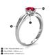 5 - Kelila 6.00 mm Round Ruby Solitaire Engagement Ring 