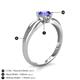 5 - Kelila 6.50 mm Round Tanzanite Solitaire Engagement Ring 