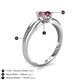 5 - Kelila 6.50 mm Round Pink Tourmaline Solitaire Engagement Ring 