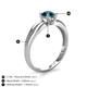 5 - Kelila 6.00 mm Round Blue Diamond Solitaire Engagement Ring 