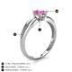 5 - Kelila 6.00 mm Round Lab Created Pink Sapphire Solitaire Engagement Ring 