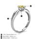 5 - Kelila 6.00 mm Round Lab Created Yellow Sapphire Solitaire Engagement Ring 
