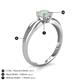 5 - Kelila 6.00 mm Round Opal Solitaire Engagement Ring 