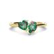 1 - Sasha Heart & Pear Shape Lab Created Alexandrite 2 Stone Duo Ring 