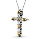 2 - Abella Citrine and Diamond Cross Pendant 