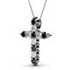 2 - Abella Black and White Diamond Cross Pendant 