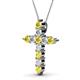 2 - Abella Yellow Sapphire and Diamond Cross Pendant 