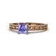 1 - Rachel Classic 5.50 mm Princess Cut Tanzanite Solitaire Engagement Ring 