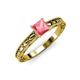 3 - Rachel Classic 5.50 mm Princess Cut Pink Tourmaline Solitaire Engagement Ring 