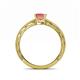 4 - Rachel Classic 5.50 mm Princess Cut Pink Tourmaline Solitaire Engagement Ring 
