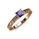 3 - Rachel Classic 5.50 mm Princess Cut Iolite Solitaire Engagement Ring 