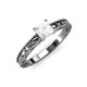 3 - Rachel Classic 5.50 mm Princess Cut Lab Created White Sapphire Solitaire Engagement Ring 