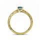 4 - Rachel Classic 5.50 mm Princess Cut Blue Diamond Solitaire Engagement Ring 
