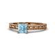 1 - Rachel Classic 5.50 mm Princess Cut Aquamarine Solitaire Engagement Ring 